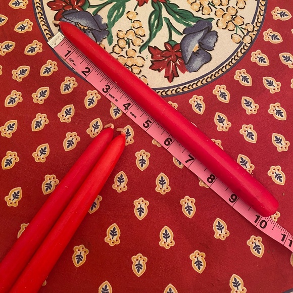 VTG I Carolina I 3 Red Dinner Tapers Candles - Picture 2 of 8